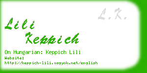 lili keppich business card